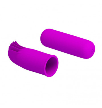 Пальчиковый вибратор с головкой из тонких пластинок Baile, фиолетовый