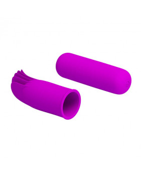 Пальчиковый вибратор с головкой из тонких пластинок Baile, фиолетовый