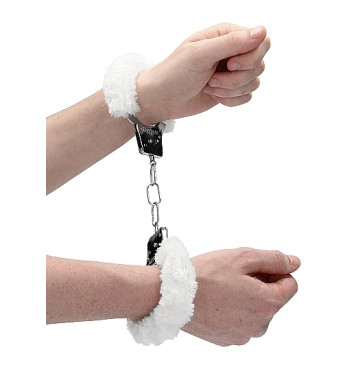 Металлические наручники с меховой обивкой Beginner's Handcuffs Furry