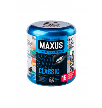 Классические презервативы в металлическом кейсе MAXUS Classic - 15 шт.