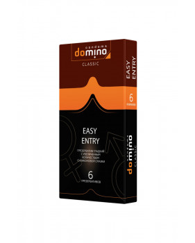 Презервативы DOMINO Easy Entry - 6 шт.