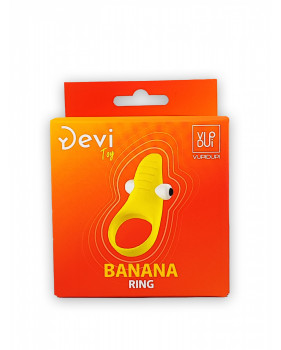 Эрекционное кольцо VUPIDUPI VD-106 Banana с клиторальным отростком Silicone батарейка 88*38