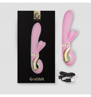 Gvibe Grabbit - Вибратор для клитора и точки G с тремя моторами, 22х3.5 см