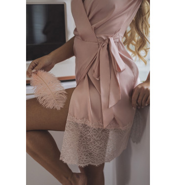 Халат-Платье Длинный Розового Цвета 7122/M