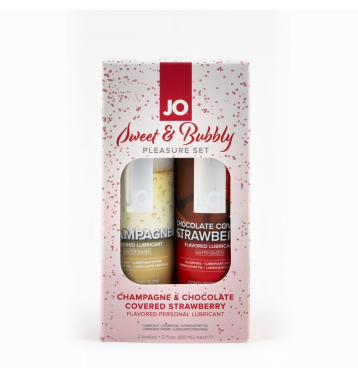Лимитированый набор из лубрикантов "JO": Шампанское/Champagne 60 mL + Красный бархат/Red Velvet Cake