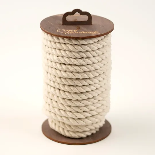 Хлопковая веревка для шибари, на катушке (Белая), 20 м.