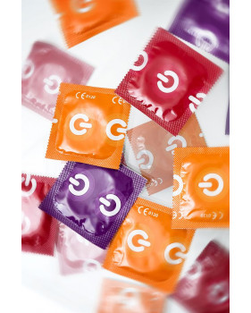Презервативы On, mix, цветные, аромат, 18,5 см, 5,4 см, 30 шт.