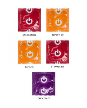 Презервативы On, mix, цветные, аромат, 18,5 см, 5,4 см, 30 шт.