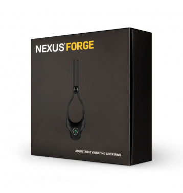 Эрекционное кольцо с вибрацией Nexus Forge, черное