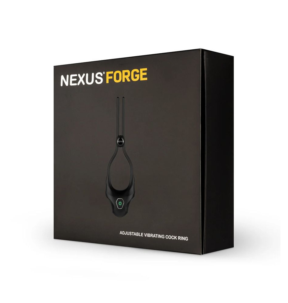 Эрекционное кольцо с вибрацией Nexus Forge, черное