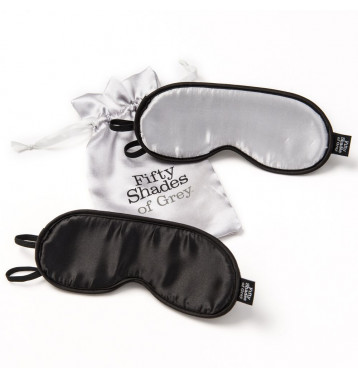 Набор из двух масок на глаза Soft Blindfold Twin Pack черный с серым