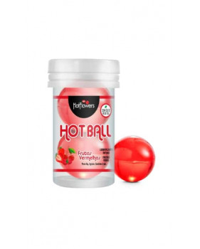 Лубрикант AROMATIC HOT BALL на масляной основе в виде двух шариков с ароматом красных ягод