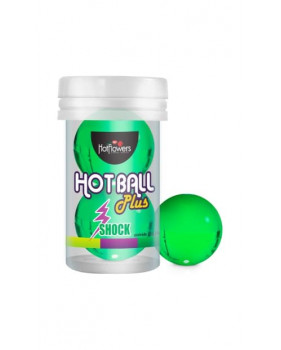 Лубрикант HOT BALL PLUS на силиконовой основе в виде двух шариков с покалывающим эффектом.