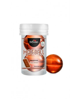 Лубрикант AROMATIC HOT BALL на масляной основе в виде двух шариков с ароматом шоколада.