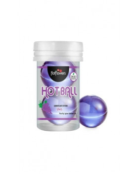 Лубрикант AROMATIC HOT BALL на масляной основе в виде двух шариков с ароматом винограда