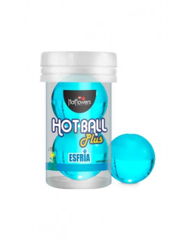 Лубрикант HOT BALL PLUS на масляной основе в виде двух шариков с охлаждающим эффектом.