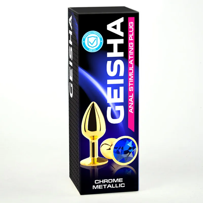 Плуг анальный со стразом золото,d 2,8 мм