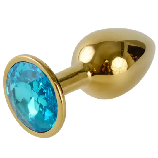 Плуг анальный со стразом золото,d 2,8 мм