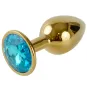 Плуг анальный со стразом золото,d 2,8 мм