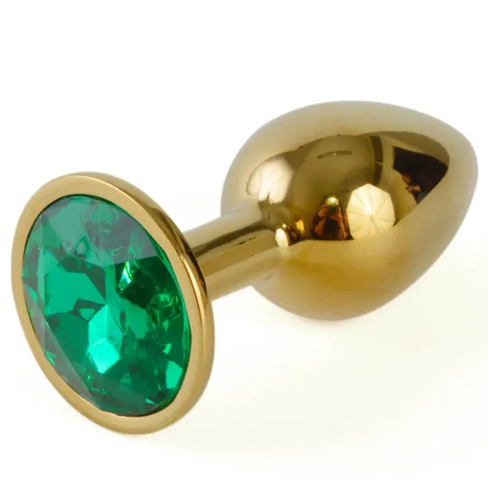 Плуг анальный со стразом золото,d 2,8 мм