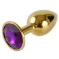 Плуг анальный со стразом золото,d 2,8 мм