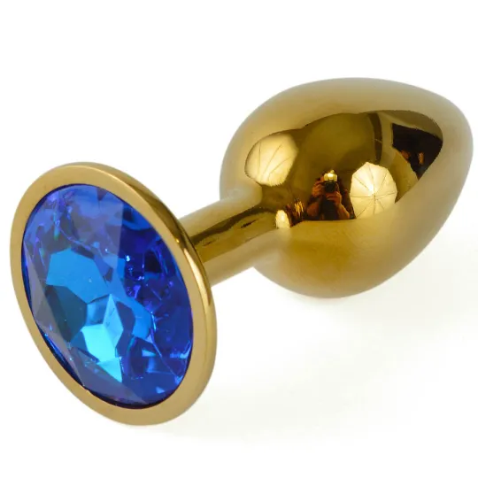 Плуг анальный со стразом золото,d 2,8 мм