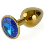 Плуг анальный со стразом золото,d 2,8 мм