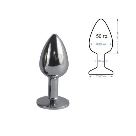 Плуг анальный со стразом,d 2.8 мм