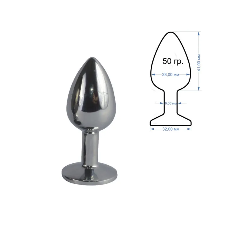 Плуг анальный со стразом,d 2.8 мм