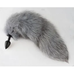 Анальная пробка (TPE) с серым хвостом SB-9011