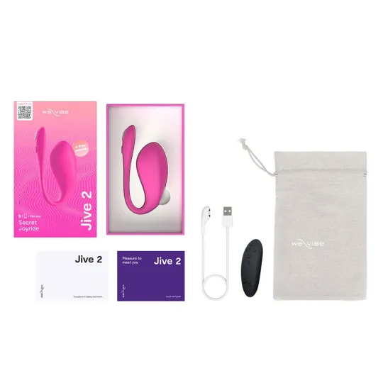 Вибратор We-Vibe Jive 2 розовый, в комплекте батарейка для пульта