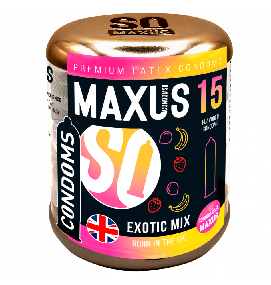 Презервативы Maxus Exotic Mix, ароматизированные, 15 шт.