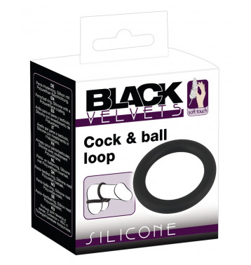 Эрекционное кольцо Black Velvets Cock & Ball Loop