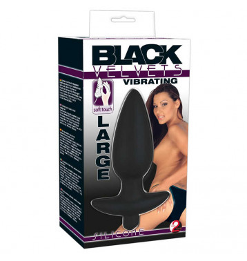 Анальная вибровтулка Black Velvets 5 скоростей большая