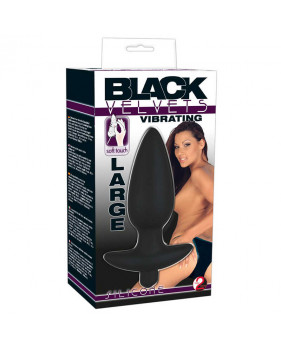 Анальная вибровтулка Black Velvets 5 скоростей большая