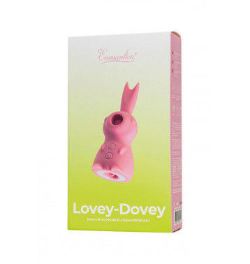 Вакуум-волновой стимулятор клитора Eromantica Lovey-Dovey, силикон, розовый, 11 см