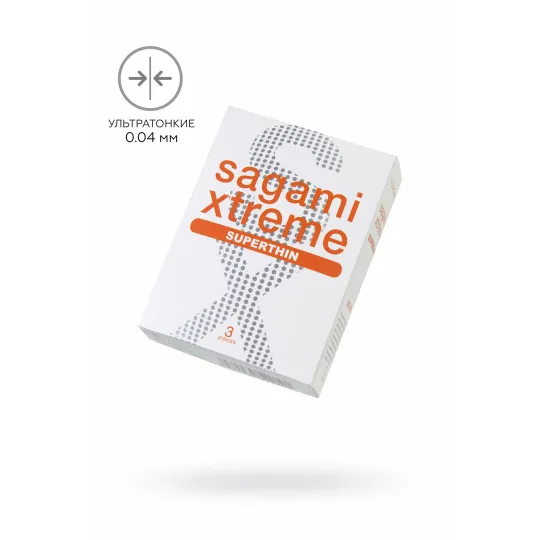 Презервативы SAGAMI Xtreme 0.04мм ультратонкие 3шт.
