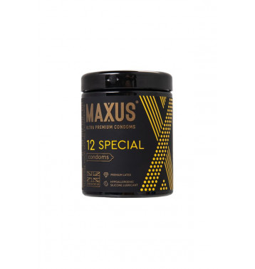 MAXUS Special, 12шт Презервативы текстурированные, точечно-ребристые X-Edition