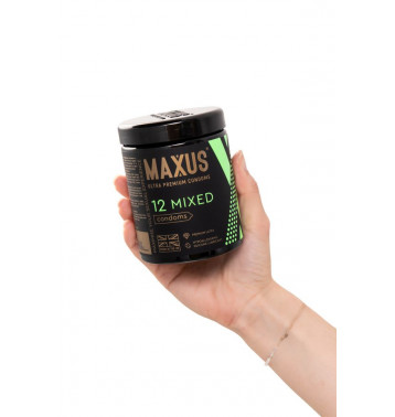 MAXUS Mixed, 12шт Презерв. гладк. и текстурир., микс трех видов X-Edition