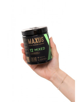 MAXUS Mixed, 12шт Презерв. гладк. и текстурир., микс трех видов X-Edition