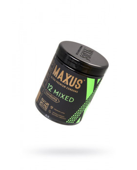 MAXUS Mixed, 12шт Презерв. гладк. и текстурир., микс трех видов X-Edition