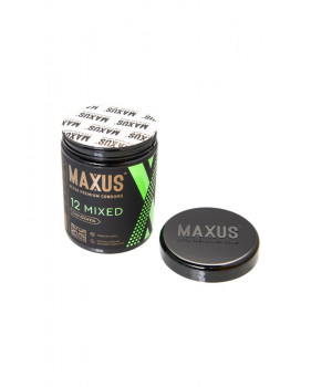 MAXUS Mixed, 12шт Презерв. гладк. и текстурир., микс трех видов X-Edition