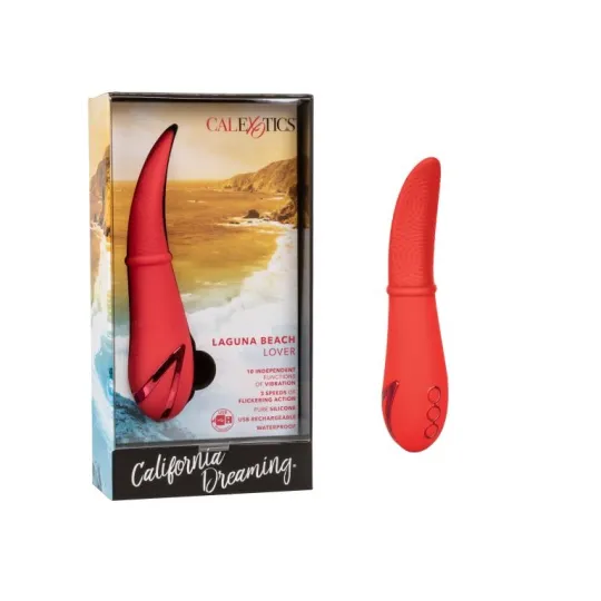 Виброммасажер Laguna Beach Lover с фунцией «мерцающий язычок»