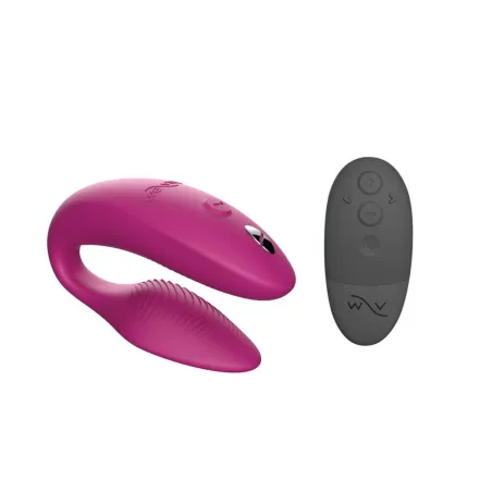 Вибратор для пар We-Vibe Sync 2 розовый, в комплекте батарейка для пульта