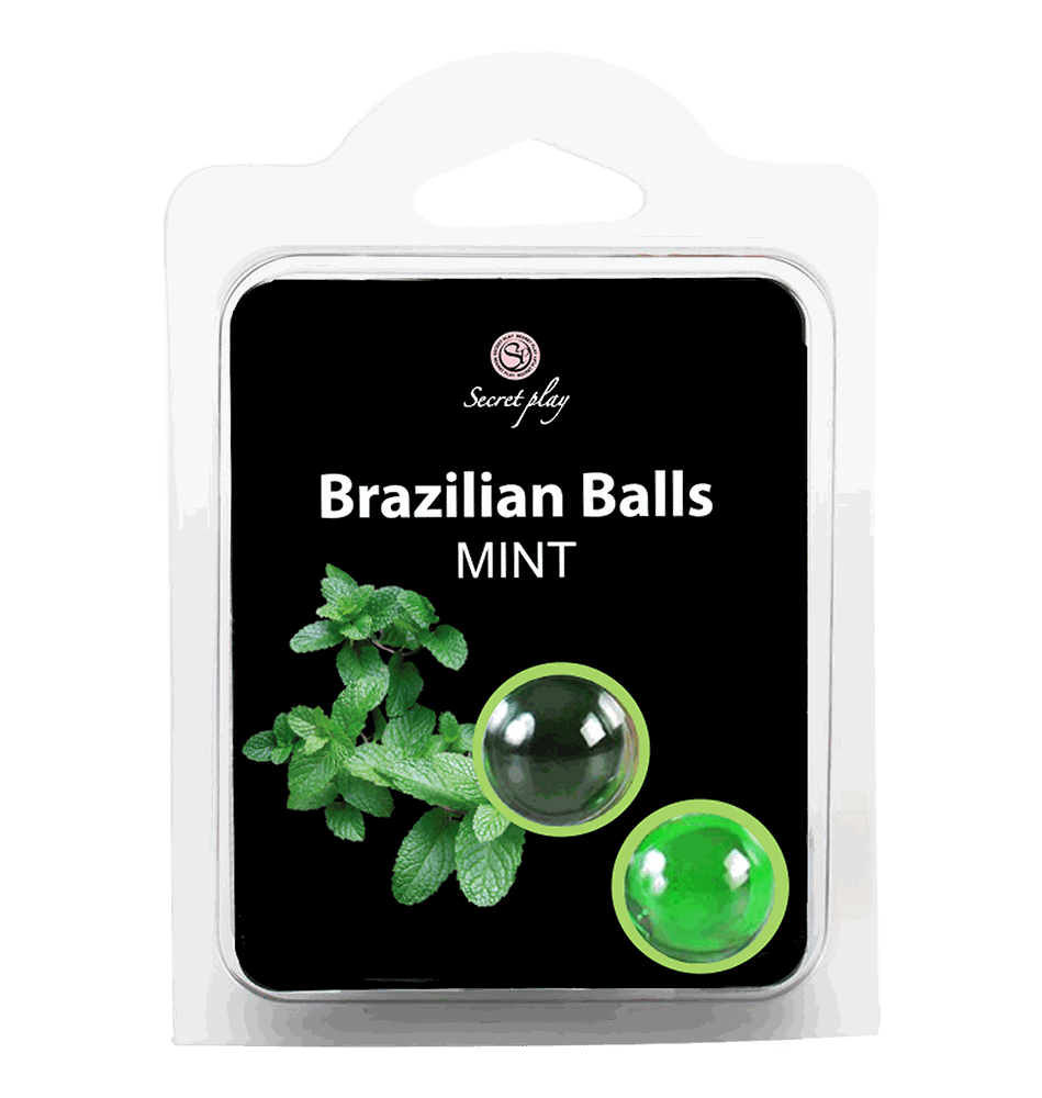 Массажное масло SECRET PLAY BRAZILIAN BALLS, мята, 2 х 4 гр