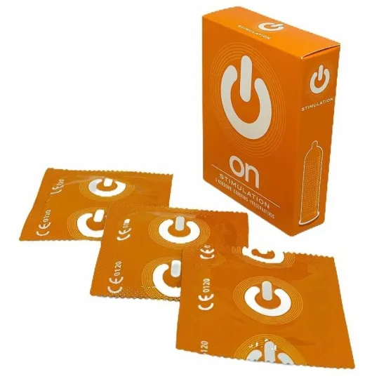 Презервативы On stimulation - с пупырышками, стимулирующие 3 шт