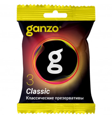 Классические презервативы «Ganzo Classic flow pack», 3 шт., 0701-055