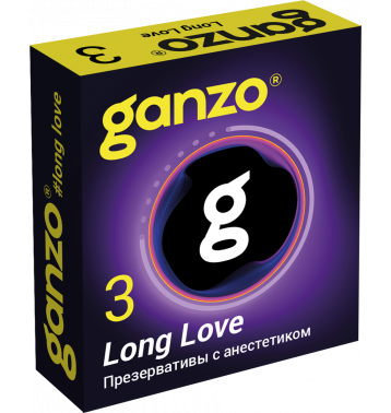 Презервативы с анестетиком Ganzo Long Love №3