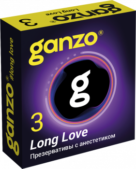 Презервативы с анестетиком Ganzo Long Love №3