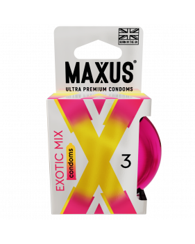 Презервативы MAXUS Exotic Mix, ароматизированные, 3 шт